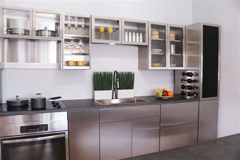 narrow stainless steel upper kitchen cabinet|residential stainless steel kitchen cabinets.